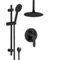 Matte Black Ceiling Shower Set with 8